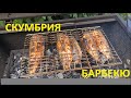 Скумбрия Барбекю гриль на решетке, рыба маринад