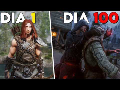 Passei 100 DIAS como um ASSASSINO Ilusionista em SKYRIM ☠️