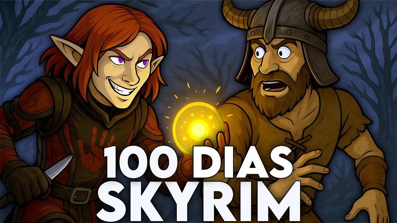 Passei 100 DIAS como um ASSASSINO Ilusionista em SKYRIM ☠️