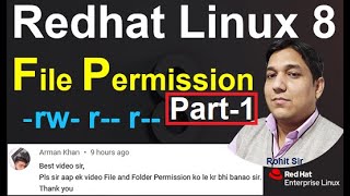 Linux-8 | RHEL-8 File Permission in Linux Part-11 | How to Change File Permission in Linux8 in Hindi
