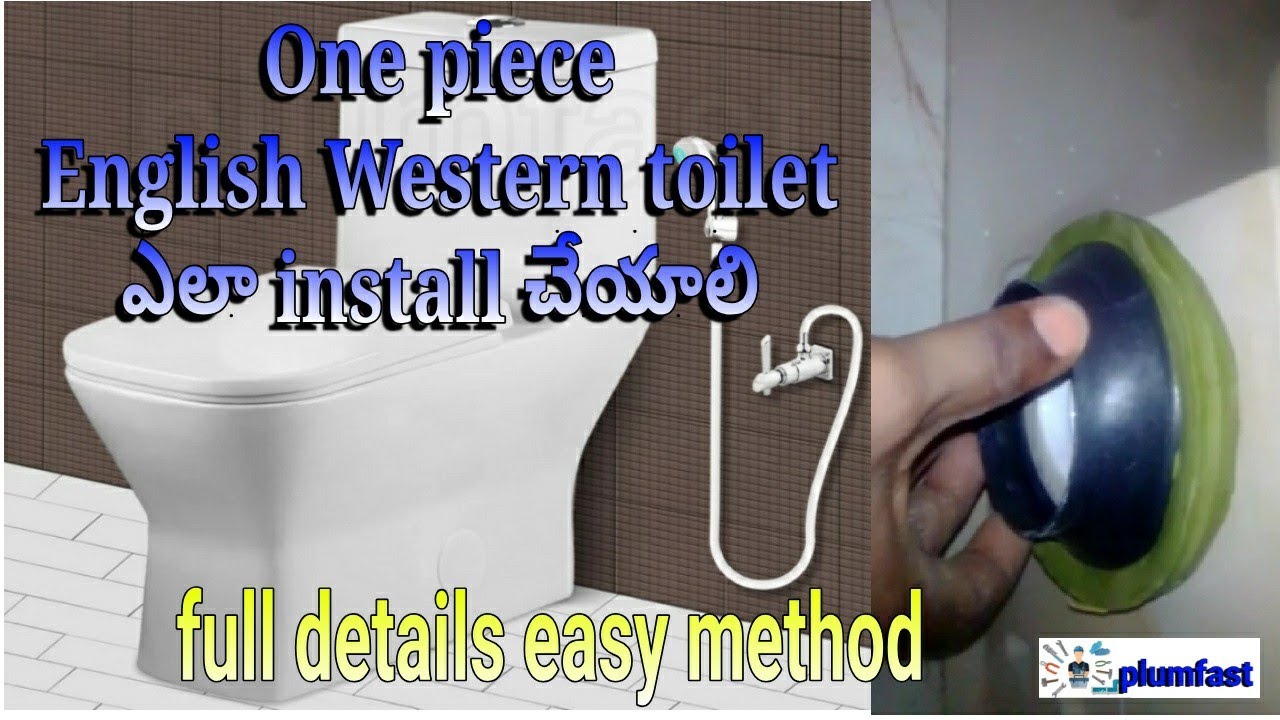 How To Install One Piece English Western Toilet You