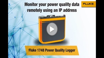 Monitor power quality remotely with Fluke 1748!
