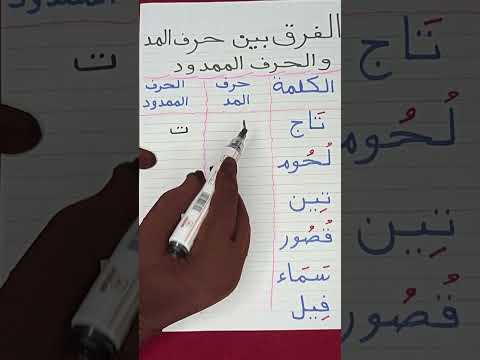 الفرق بين حرف المد والحرف الممدود وإزاى استخرجهم من الكلمة 