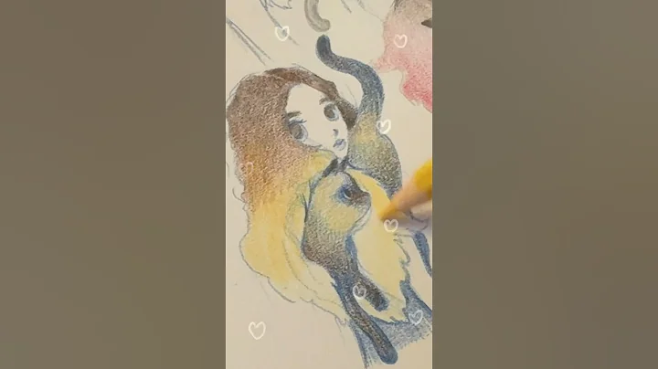 Watch the video about A girl with a Siamese Cat 4th Sketch🐱 #art #sketch #drawing #painting #illustration #animals #cat