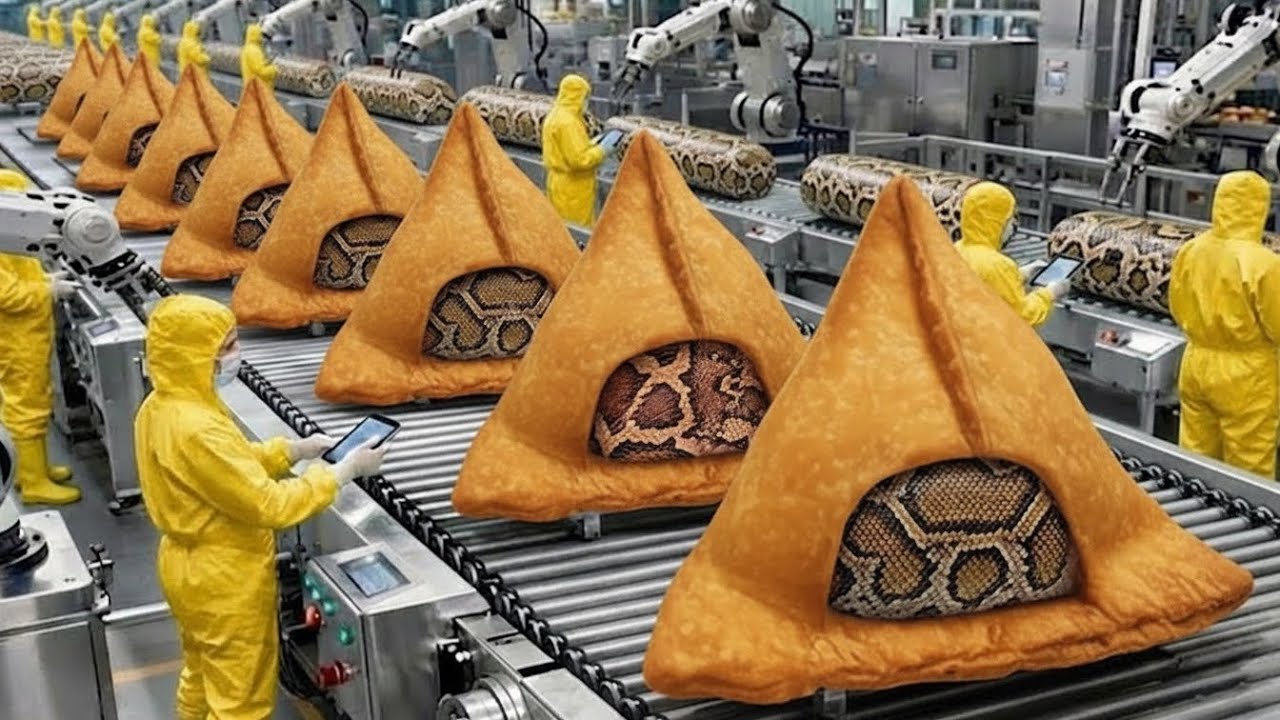 Inside a Modern Manufacturing Plant: How Python Meat Is Processed into Samosa (Full Process)