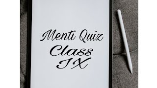 Menti quiz specialStay tuned for Live Menti quiz soon.