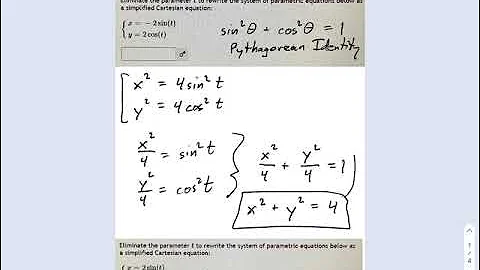 SM3.13.23 -- Rewrite Parametric Trigonometric Equations by Eliminating the Parameter