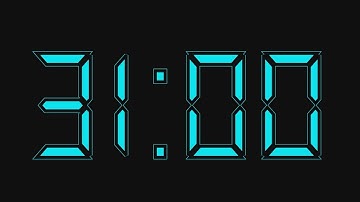 31 minute timer with alarm sound at the end. 31 minute countdown