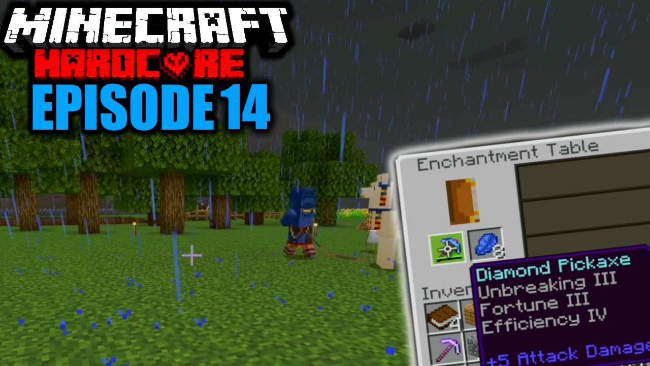ENCHANTED DIAMOND PICKAXE!!! Minecraft Hardcore 14 YouTube