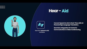 Hear-Aid a cutting edge speech to sign language translation application.