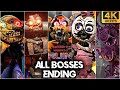 FNAF Security Breach RUIN DLC All Bosses Ending 4K60fps