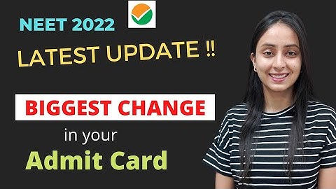 NEET 2022 Big Update | Redownload your Admit Card