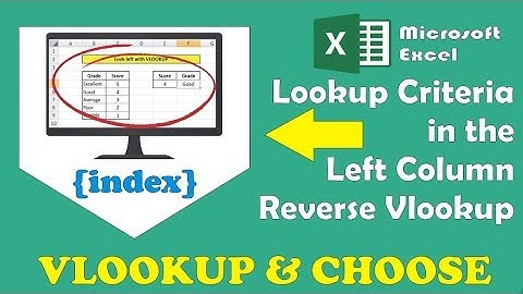 How to Lookup For the Value in the Left of Criteria | Reverse Vlookup Function | Choose Function |