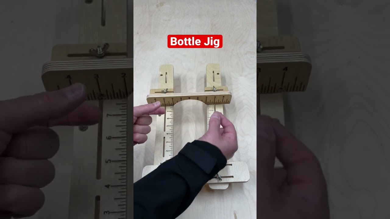 A little explanation of the bottle labeling jig for the Foundry Distilling Company.