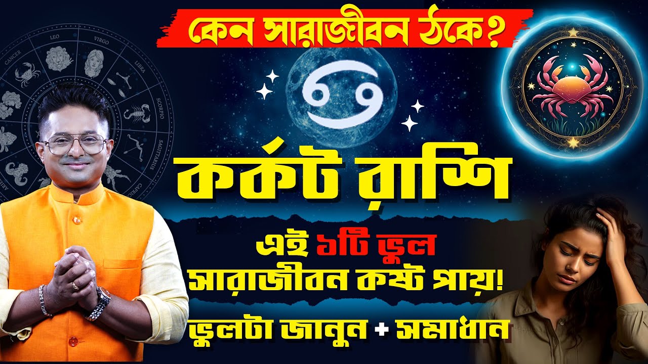 কর্কট রাশি Cancer এই ভুলে সারাজীবন কষ্ট | Karkat Rashi Astrology Bangla