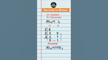How to Find Decimal to Binary Number-6 #decimaltobinary  - CodeCompiler19 #numberconversion