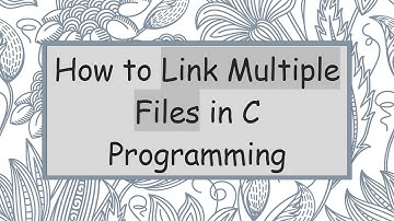 How to Link Multiple Files in C Programming