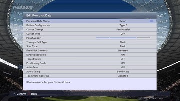 How to change controls on PES 2015