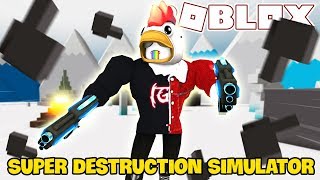 (Code) MÌNH CẦM SÚNG LASER ĐI TÀN PHÁ MỌI THỨ TRONG SUPER DESTRUCTION SIMULATOR (Roblox) screenshot 5