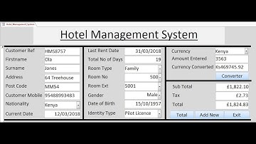 How to Create Hotel Management System in Microsoft Access 2016 Using VBA - Tutorial 2 of 3