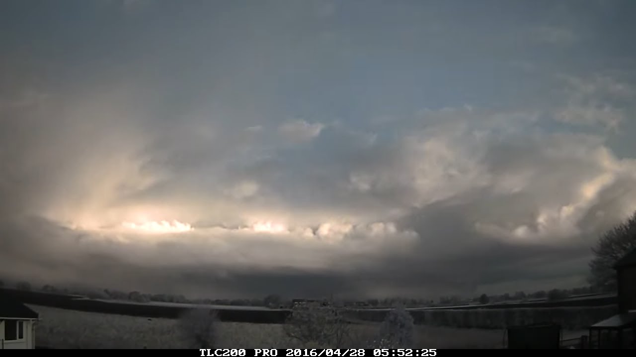 28th April 2016 time-lapse, Irlam, Snow, thunder, sunshine, torrential rain