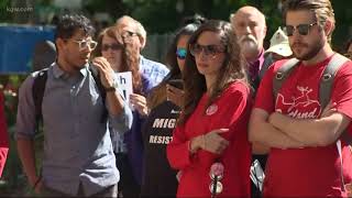 Activists at Portland city hall want ICE shutdown