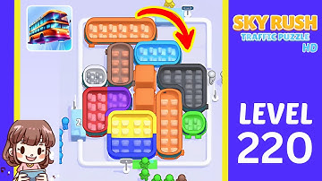 Sky Rush Traffic Puzzle Level 220 Solution Walkthrough