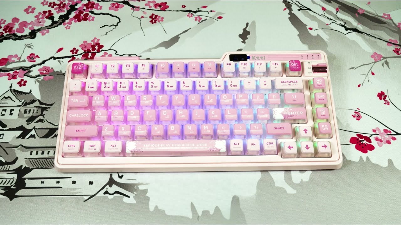Kzzi K75 Pro Sakura Pink Typing Sound Test - YouTube
