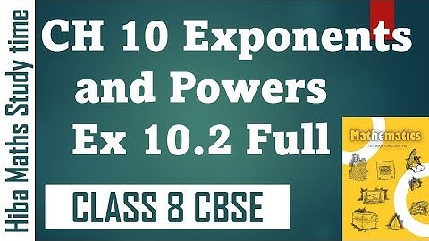 Cbse 8th maths chapter 10 exponents and powers exercise 10.2 full answers | NCERT maths solutions