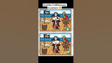 find the 5 differences in picture 🧐 l #funchallenge #findthedifferences #brainteasers #braingames