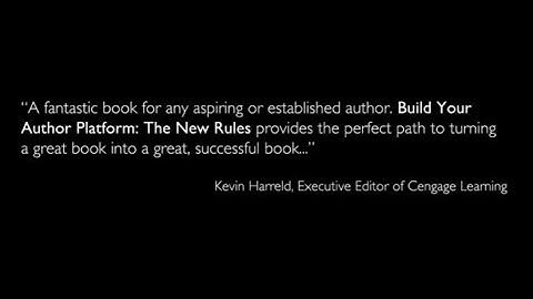 Book Trailer: Build Your Author Platform