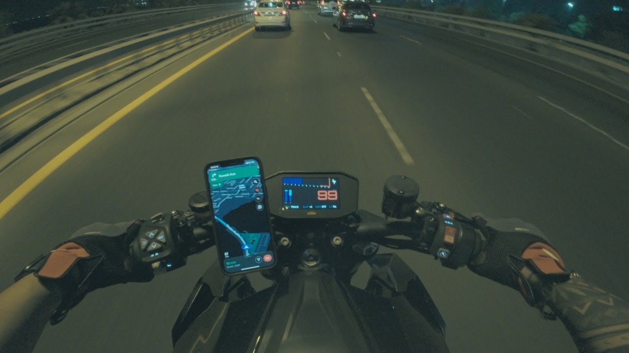 [KTM 1290 Super duke R] POV Night ride | 4K DJI Action 4