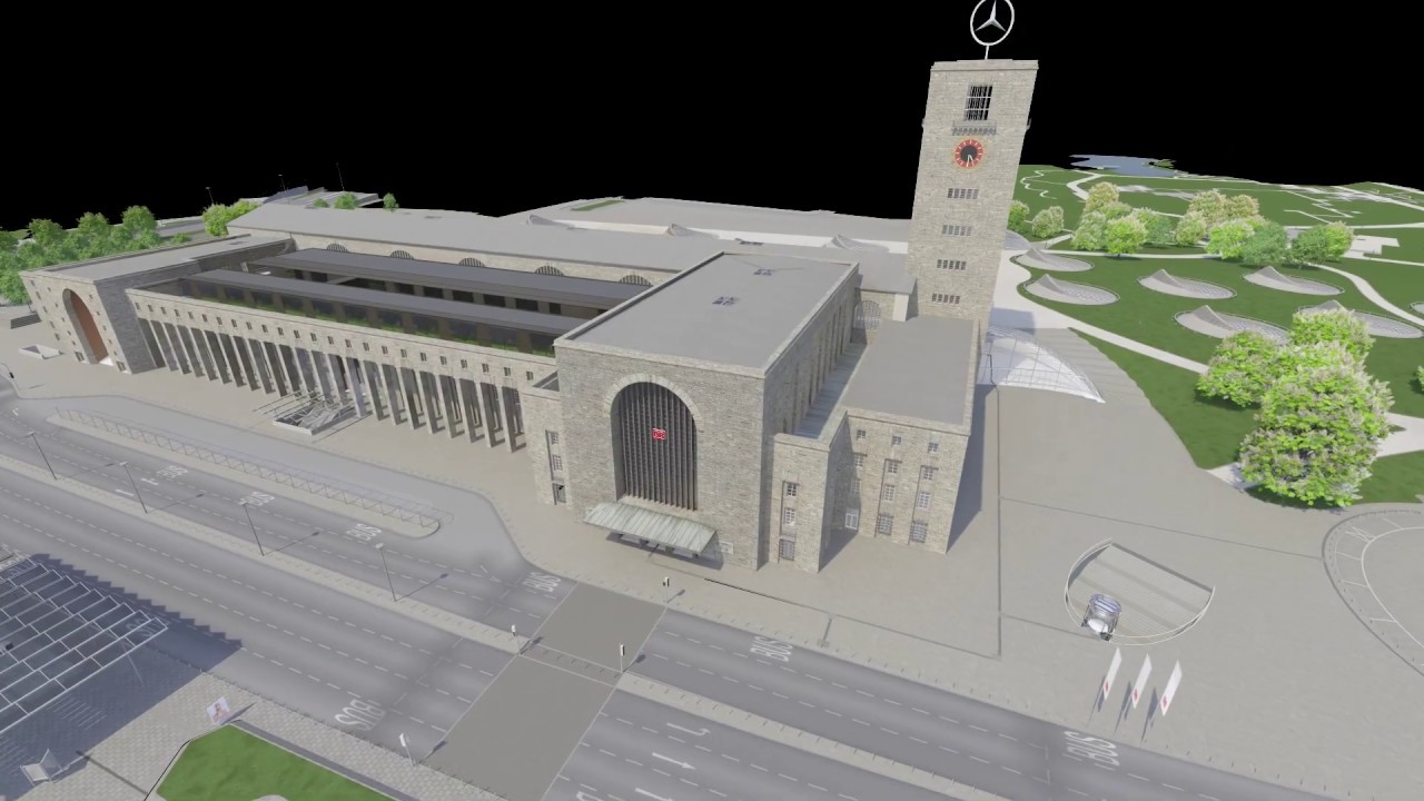 3D-Visualisierung Stuttgart Hauptbahnhof: Der Bonatzbau wird umfassend modernisiert