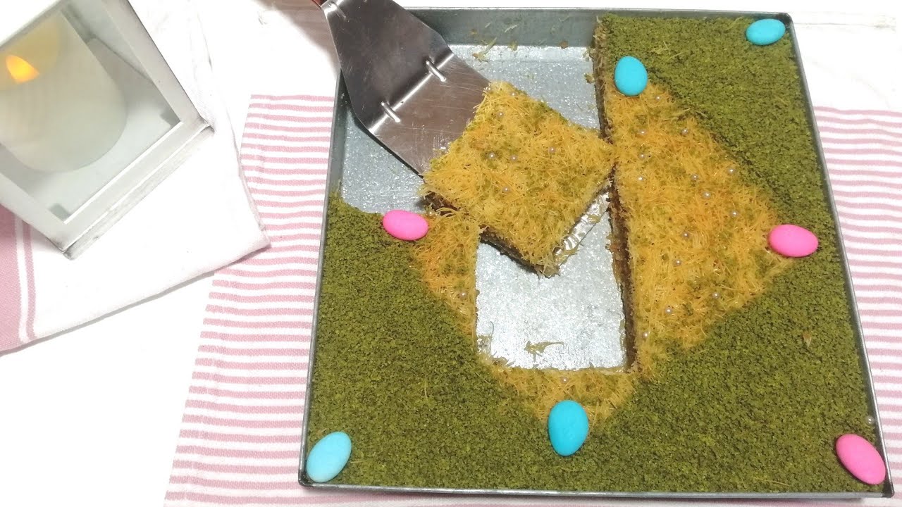 قطايف تونسية في الطبق على طريقة البقلاوة خفيفة و تذوب في الفم ذوبان /كنافة الفاكية / Ktayef