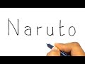 Cara menggambar NARUTO dari kata naruto