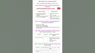 Bihar BPSC Assistant Section Officer ASO Online Form 2025 #bihargovtjob #shortsfeed #govtjobs #job