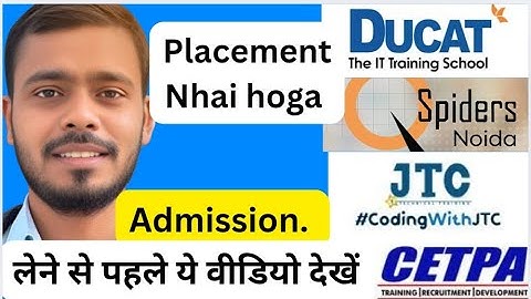 DUCAT Noida  JTC Noida CETPA  Noida Qspiders Noida IT Training Courses in Noida full stack developer