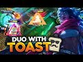 DUOING WITH TOAST AND SPAMMING SENNA! | League of Legends