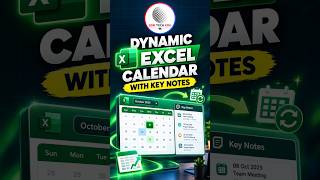 Dynamic Excel Calendar with Key Notes 📅 | Automatic Calendar in Excel | SSR Tech Edu