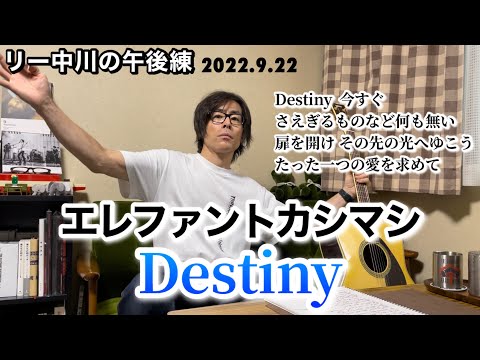 【弾き語り動画】エレファントカシマシDestiny  リー中川の午後練 2022.9.22