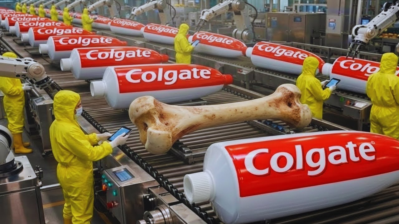 Proceso de producción de la pasta dental | De huesos animales a pasta dental (proceso completo)
