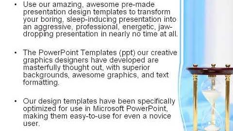 Ancient Hourglass PowerPoint Template by PoweredTemplate.com