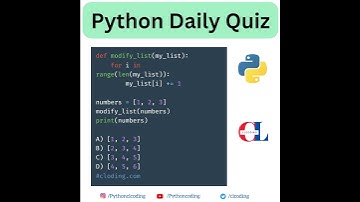 What is the output of the following Python code? #coding #python #pythonquiz