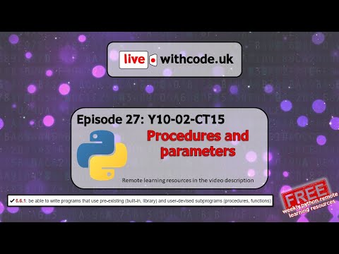 Procedures in Python:
