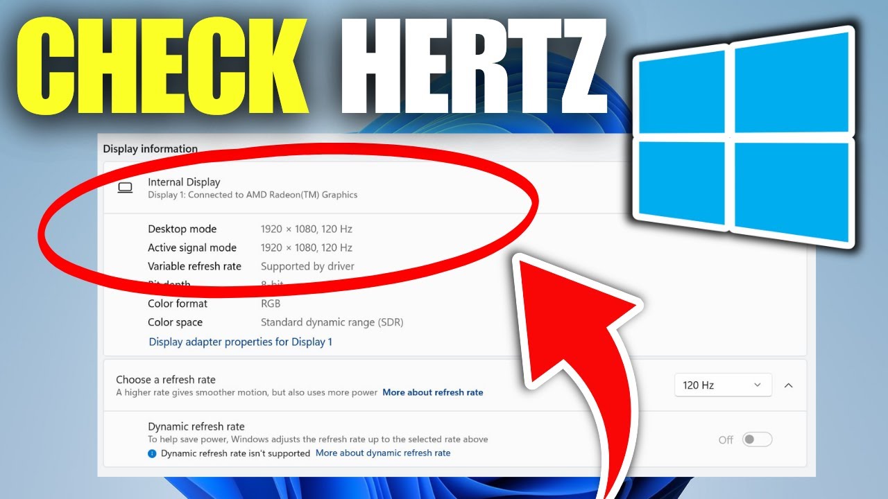 How To Check Monitor Refresh Rate (Hertz) - YouTube