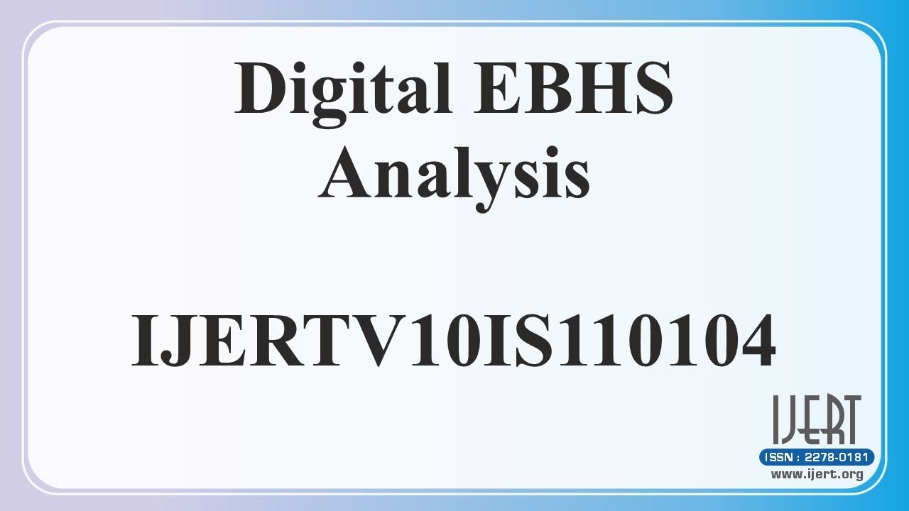Digital EBHS Analysis - YouTube