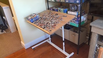 YISHAN JIGSAW PUZZLE BOARD ROLLING CART TABLE FOR PUZZLES UNBOXING AND CUSTOMER REVIEW