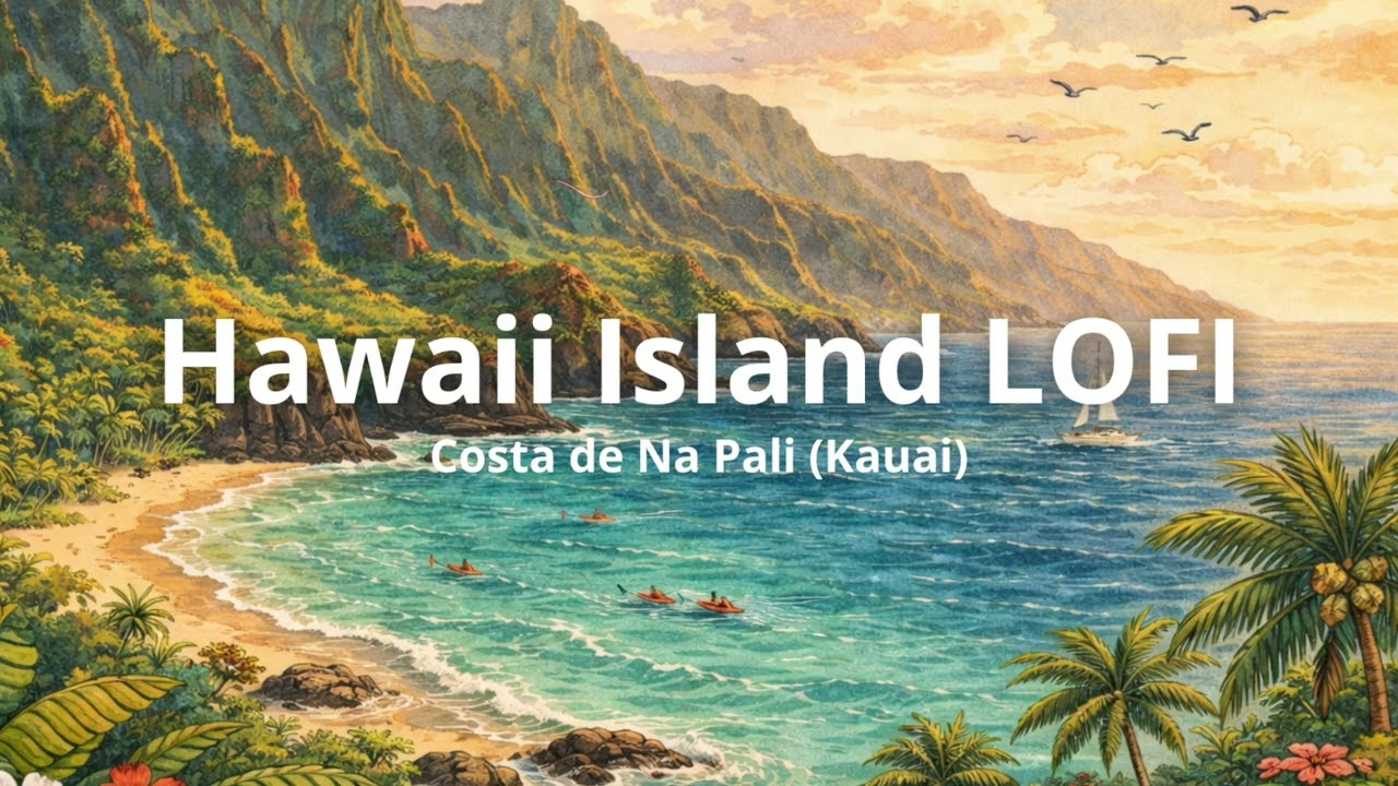 Hidden Hawaii: Na Pali Coast 🌿 Relaxing Tropical Lo-Fi [Deep Focus / Study Mix]