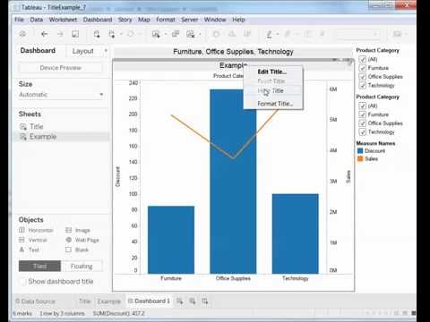 Tableau Add Title To Chart