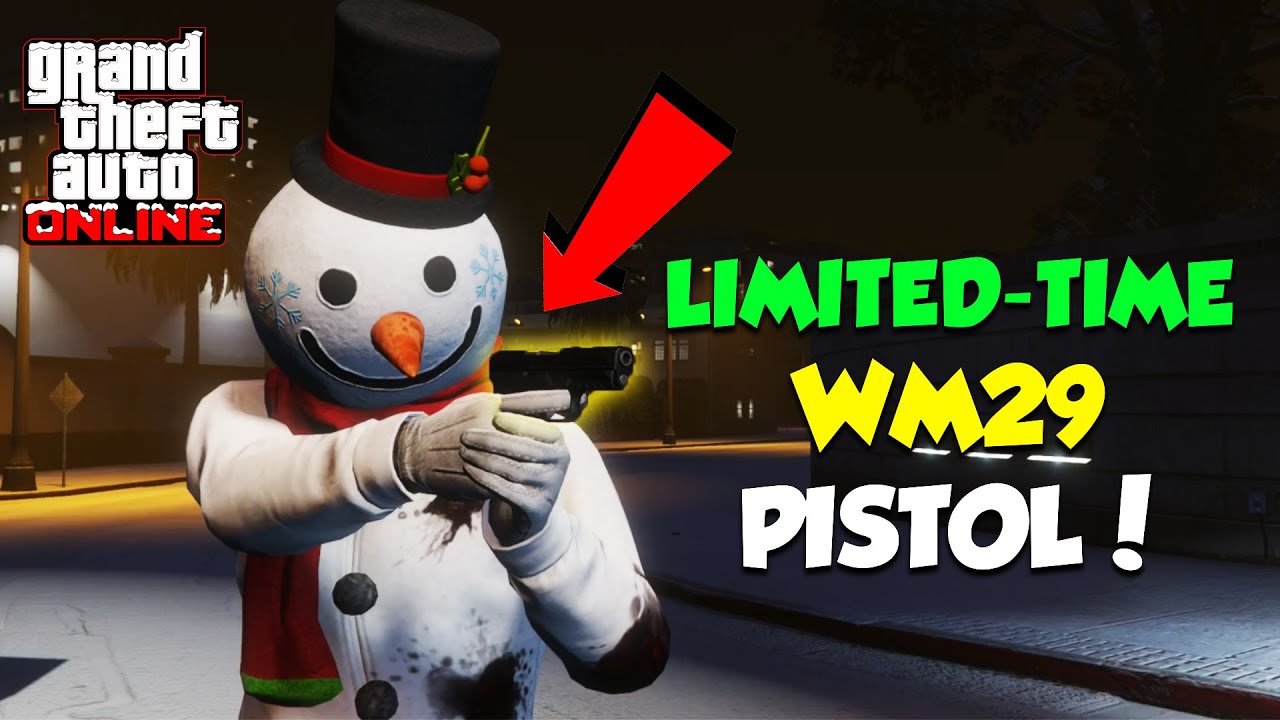 HOW TO UNLOCK THE WM29 PISTOL! GTA Online RARE Christmas Weapon Guide ...